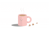 desen cana de cafea roz